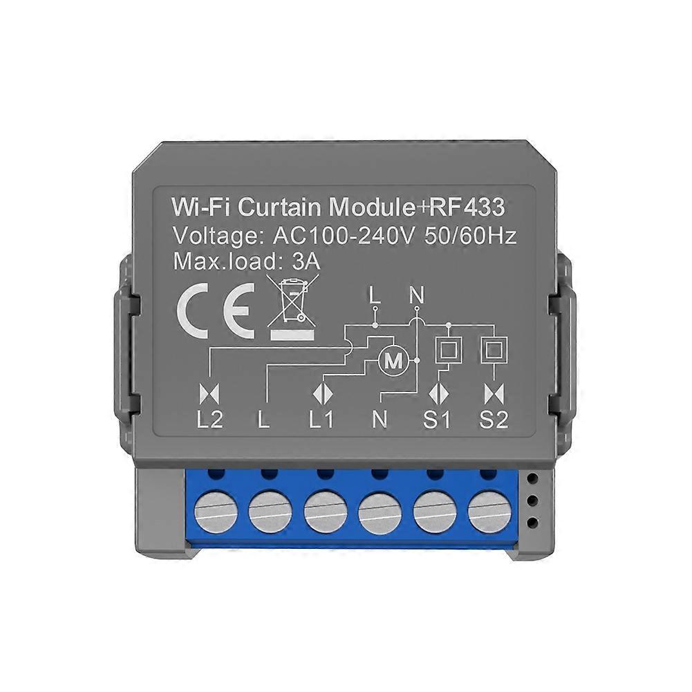 Tuya Wifi Smart-schalter Für Vorhänge Und Jalousien Rf433, Fernbedienung Für Die Hausautomation.