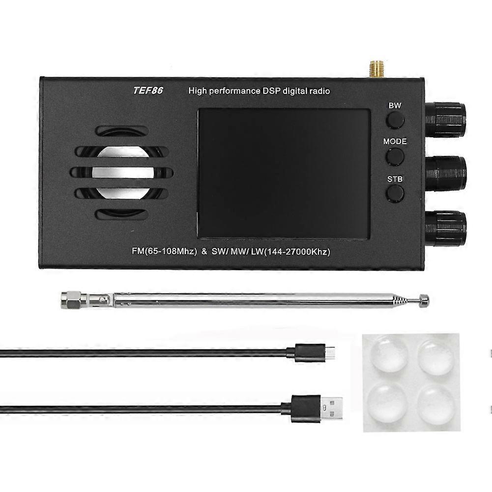 Tef6686 Dsp Digitalradioempfänger Mit 3,2-zoll-lcd-bildschirm, Fm (65-108 Mhz) Und Sw/mw/lw (144-27.000 Khz), Batterie Im Lieferumfang Enthalten.