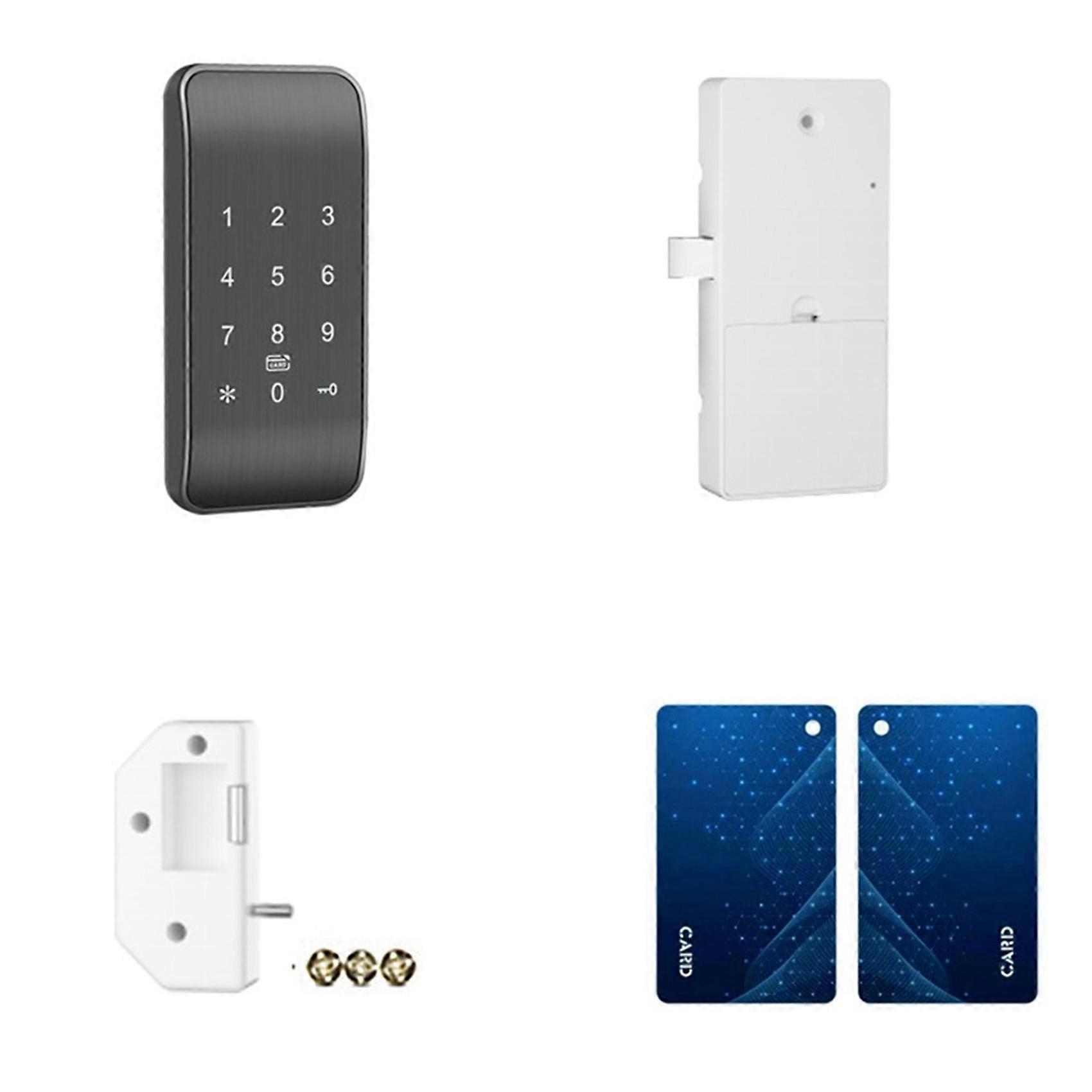 Drahtloses Zutrittskontroll-tastenfeld, Telefon-/rfid-/karten-codeschloss Für Schließfächer, Verbesserte Version (app) – Schwarz