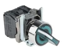 Schneider Electric Harmony rotary switch complete with led and 2 fixed positions in green 24vac / dc 1xno + 1xnc xb4bk123b5
