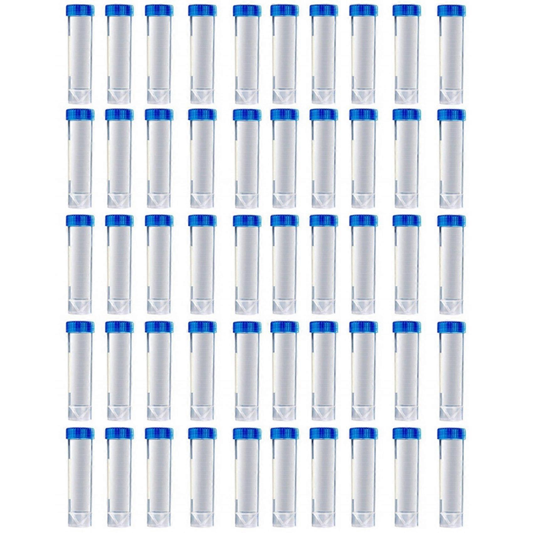 50 Graduierte 50-ml-zentrifugenröhrchen Mit Blauen Schraubverschlüssen Für Die Analyse