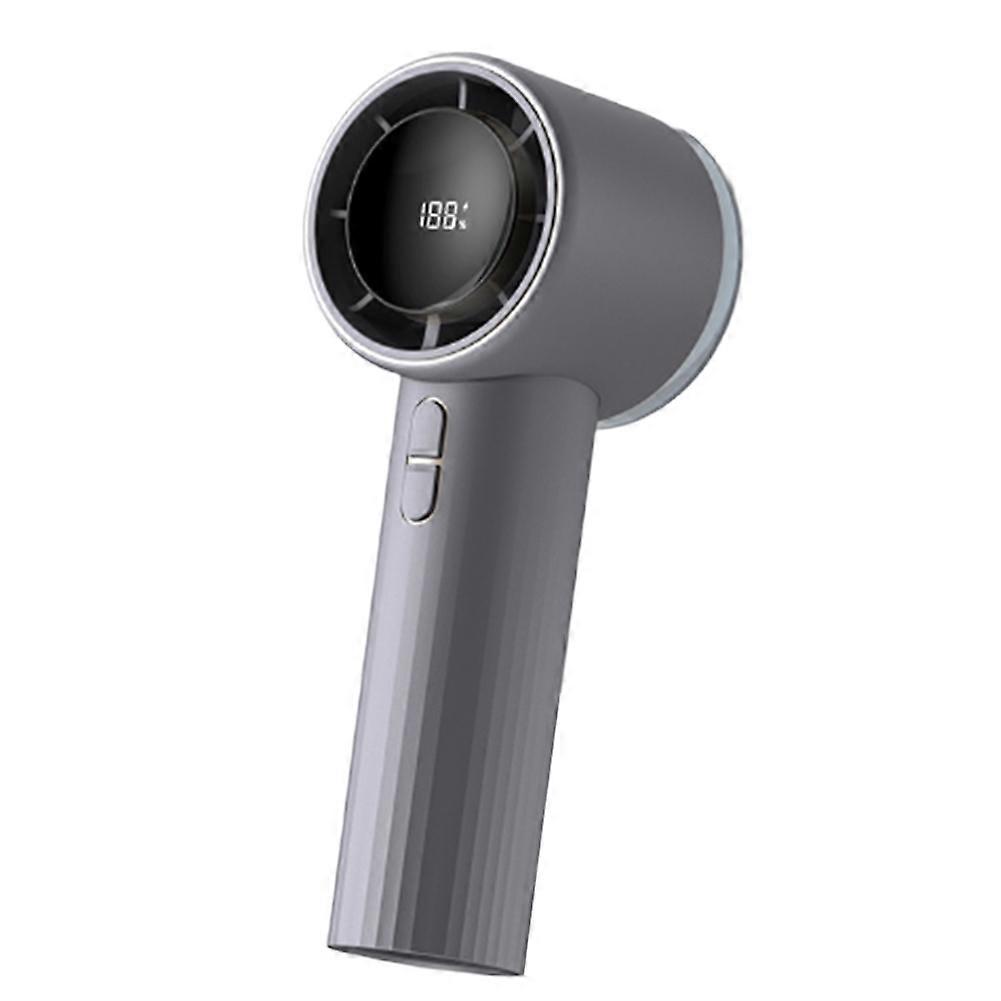 Tragbarer Turboventilator, Wiederaufladbarer Mini-hochgeschwindigkeits- Und Leistungsstarker Taschenventilator Mit Taschenlampe Und Digitalanzeige, Ideal Für Reisen Und Zuhause.