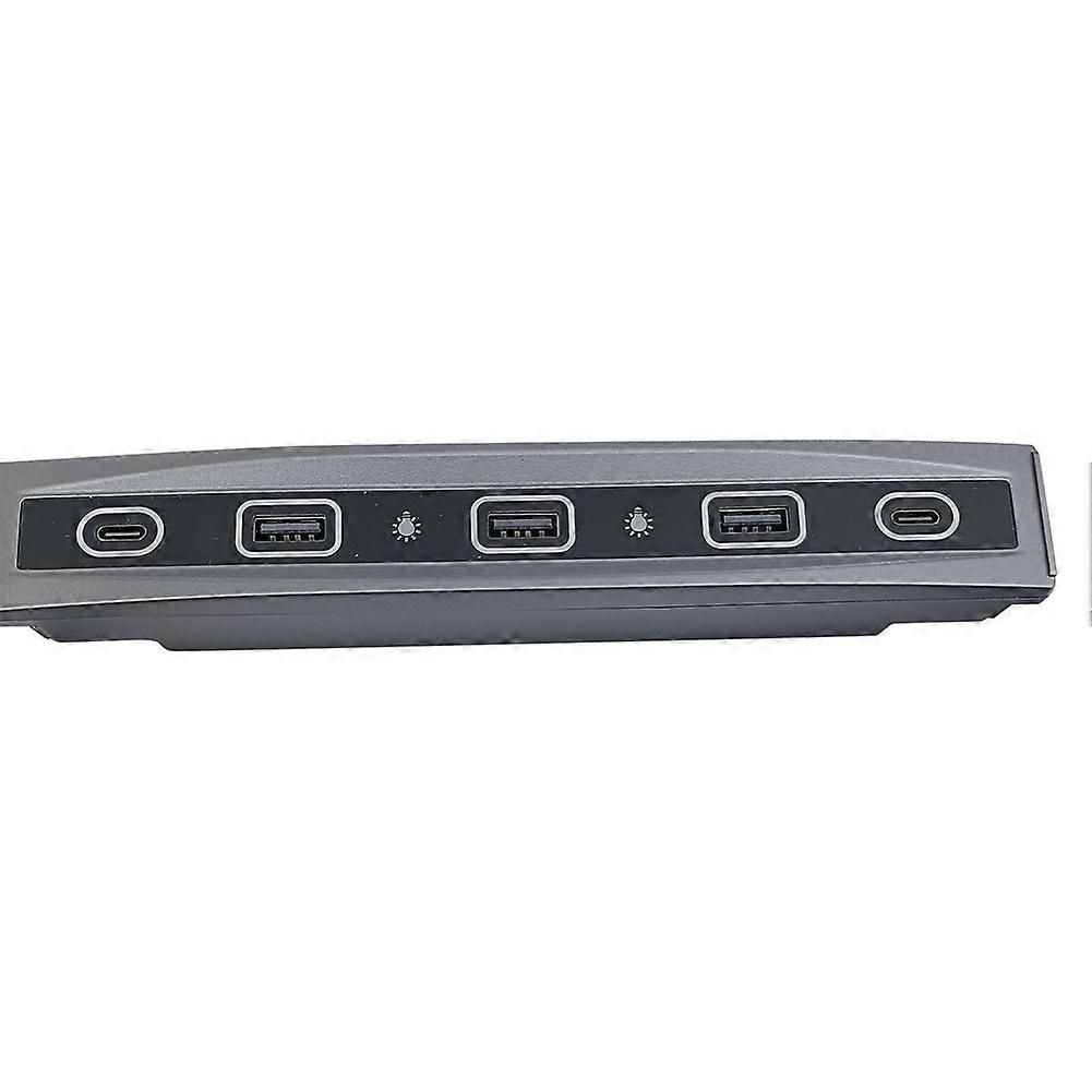 5-in-1-dockingstation Mit 36-w-schnellladegerät, Usb-hub, Kfz-ladeadapter Und Stromverteiler Mit Led-anzeige Für Tesla Model 3/y