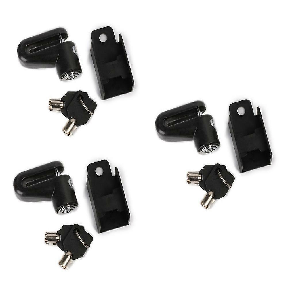 Set Mit 3 Scheibenbremsschlössern Für Fahrräder, Motorräder, Elektroautos Usw. Fahrradzubehör: Schwarzes Fahrradschloss.