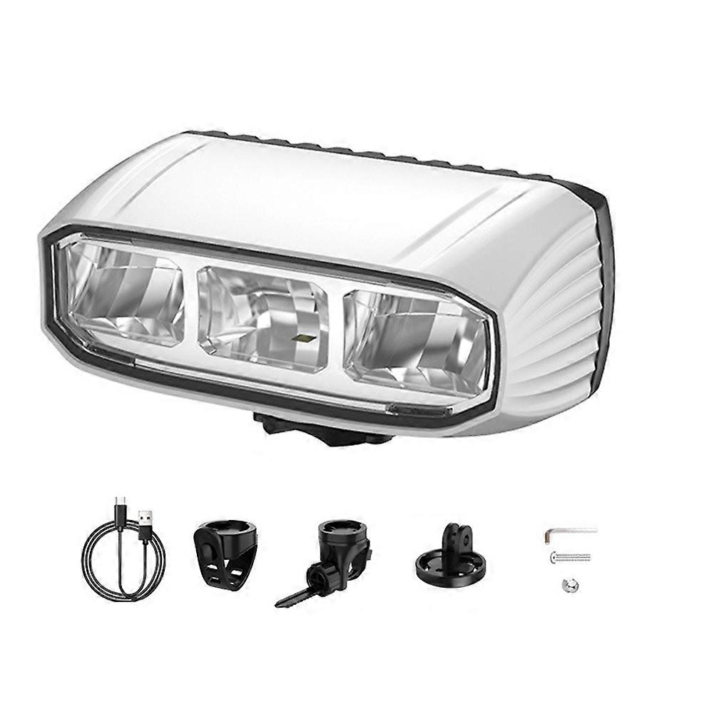 Universelle, Wiederaufladbare Led-lichtleiste Für Mountainbikes/rennräder, Weiß