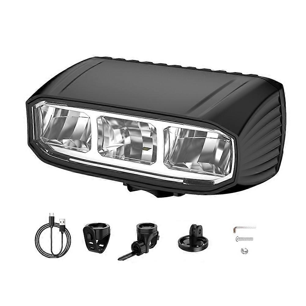 Universelle, Wiederaufladbare Led-lichtleiste Für Mountainbikes/rennräder, Schwarz