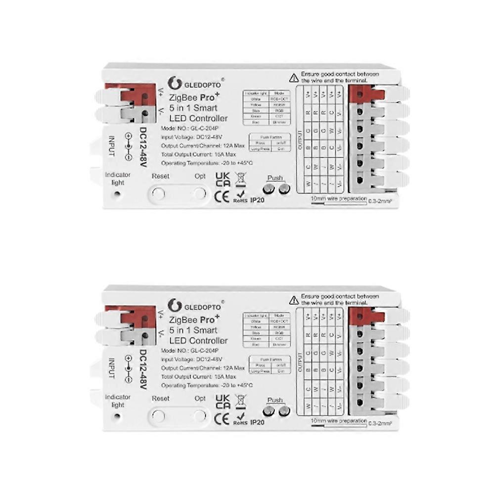 Gledopto 20a 5-in-1 Wlan-led-streifen-controller, Kompatibel Mit Tuya Smart Life, Sprachsteuerung, Rgbcct, Rgbw, Rgb, Cct, Wwcw-kompatibel
