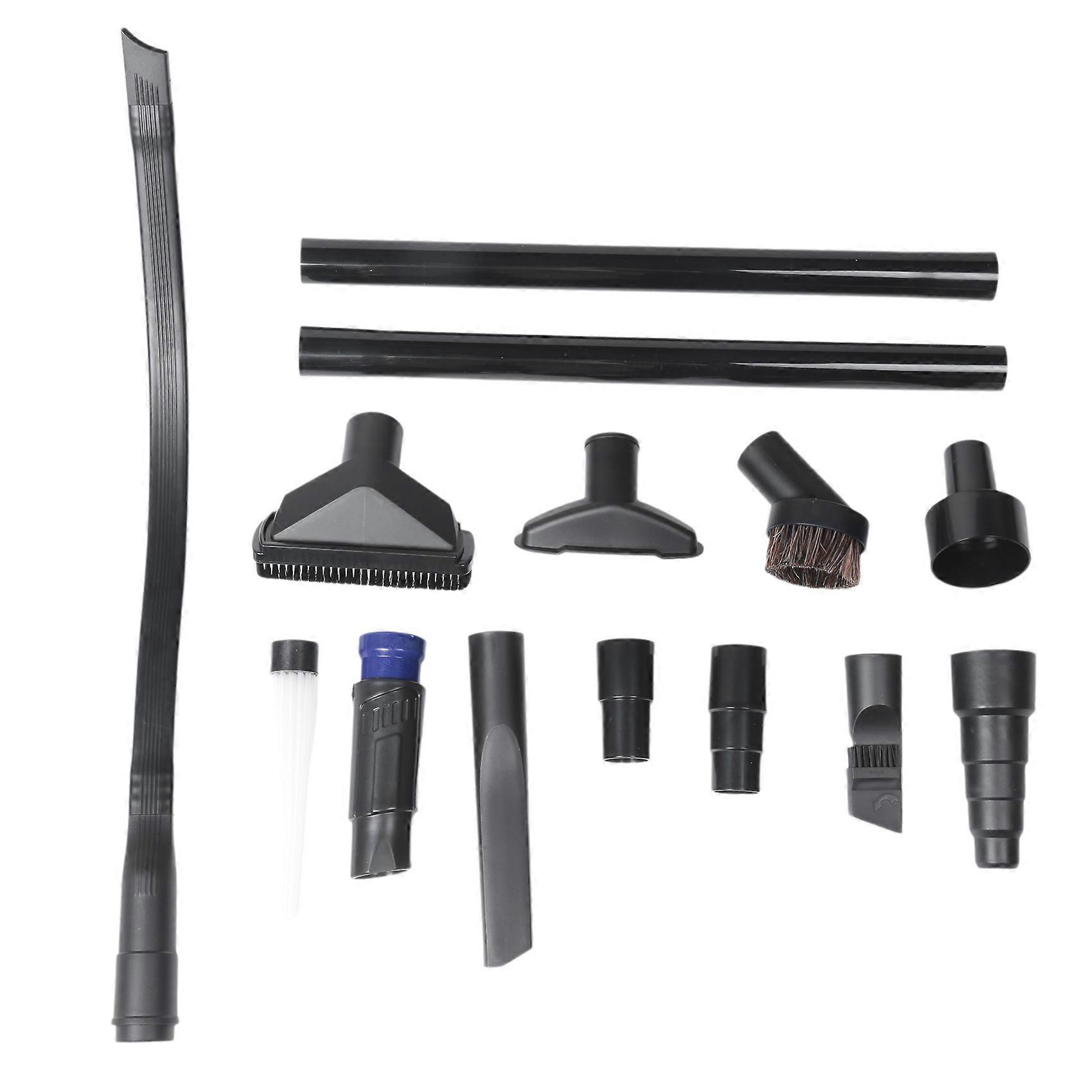 Universelles Staubsauger-zubehörset (13-teilig): Kunststoff-staubsaugerschlauchadapter (1-1/4 Zoll) Mit Haarbürste, Für Nass- Und Trockenreinigung.