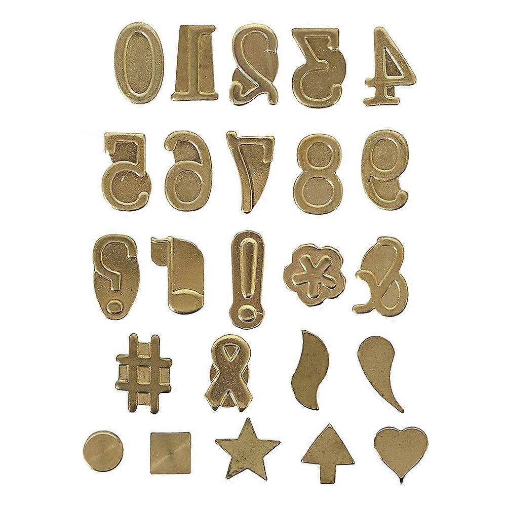Set Mit 24 Stempeln Des Großbuchstabenalphabets Zum Markieren Und Personalisieren Von Holz