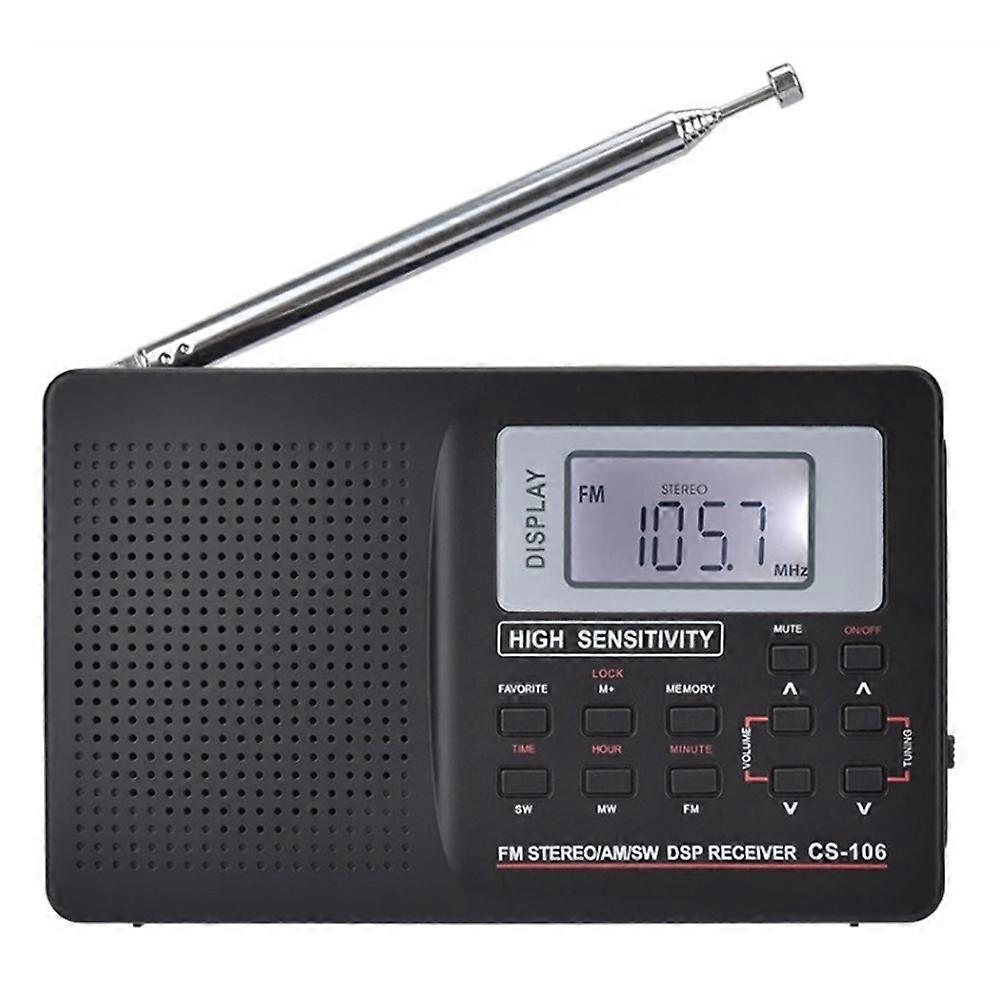 Mini-fm/am/sw/lw/tv-radio Mit Vollständigem Audioempfänger, Tragbarem Taschenradiowecker Und 3,5-mm-kopfhöreranschluss.