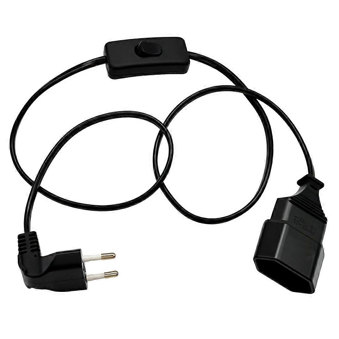 M Verlängerungskabel Mit Europäischem Stecker Und Schalter, 2,5 A 250 V, 90° Abgewinkeltes Flachkabel Für Fernseher, Pc, Monitor.