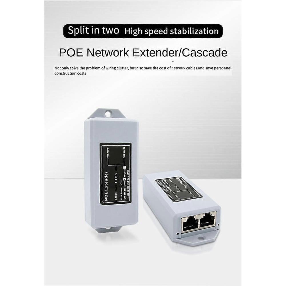 Netzwerk-repeater Mit Einem Eingang Und Zwei Ausgängen, 100m Poe, Kompatibel Mit Dem Ieee 802.3at/af-standard Für Ip-kameras