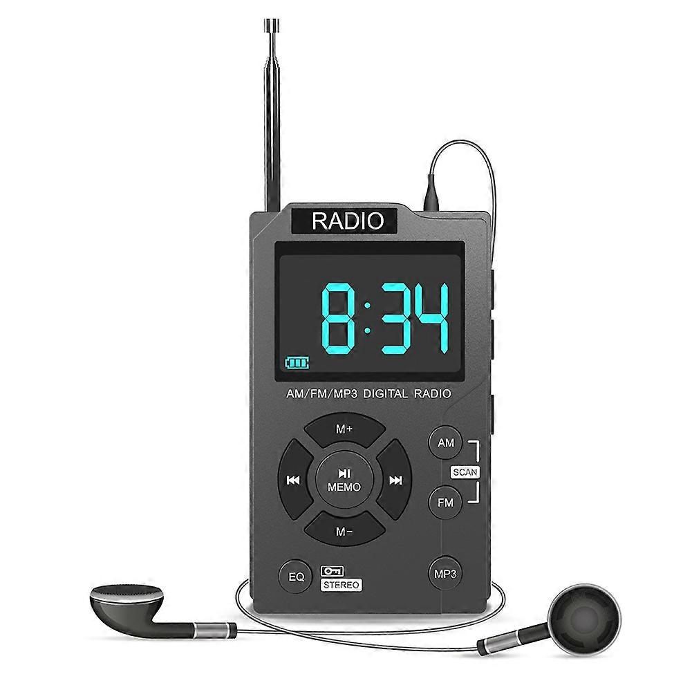 Mini-tragbares Digitales Am/fm-stereoradio Im Taschenformat Mit Automatischer Sendersuche Und Mp3-player Für Tf-karte (amerika)