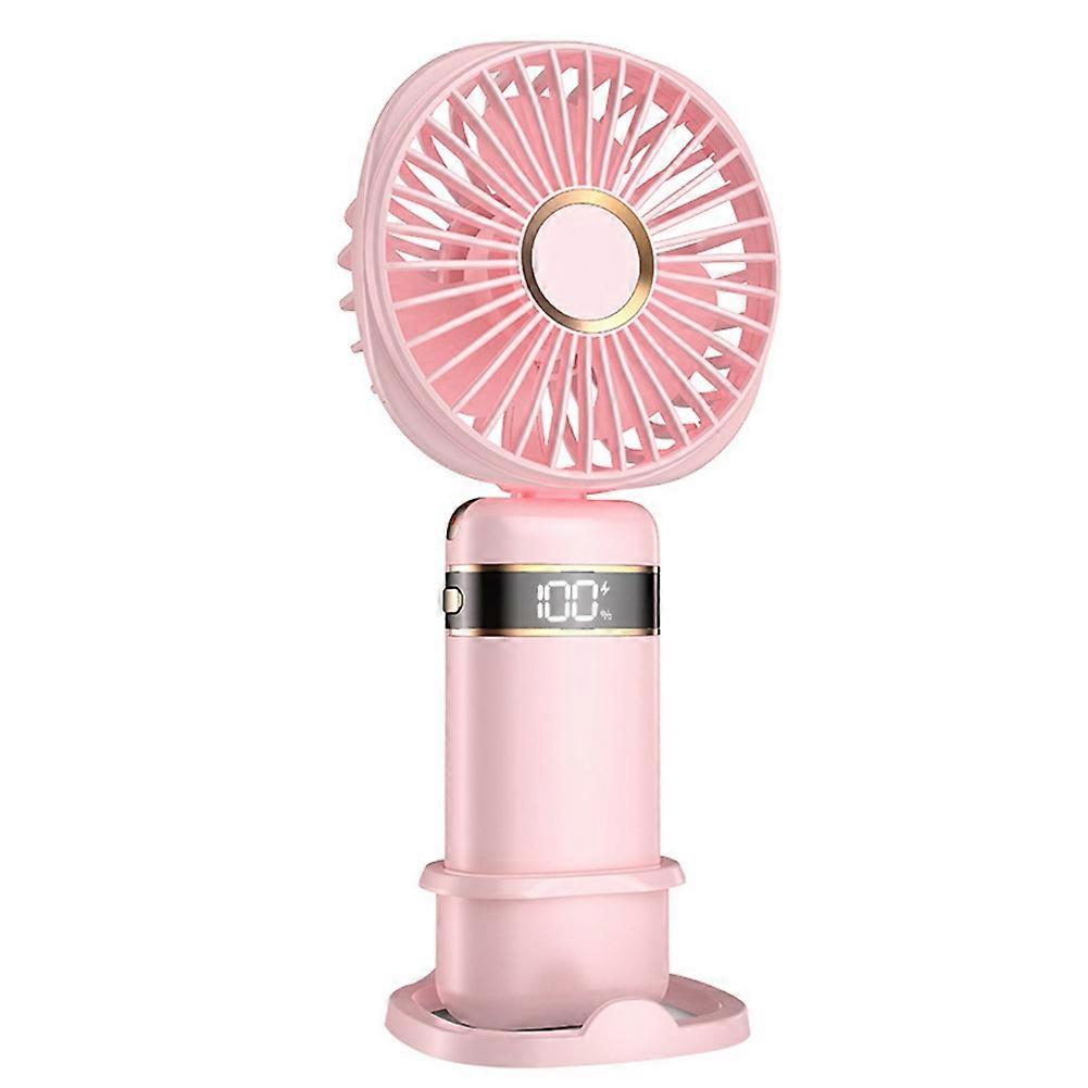 Tragbarer Ventilator Mit Display Auf Tischständer, Mini-ventilator, Usb-aufladbarer Tragbarer Ventilator