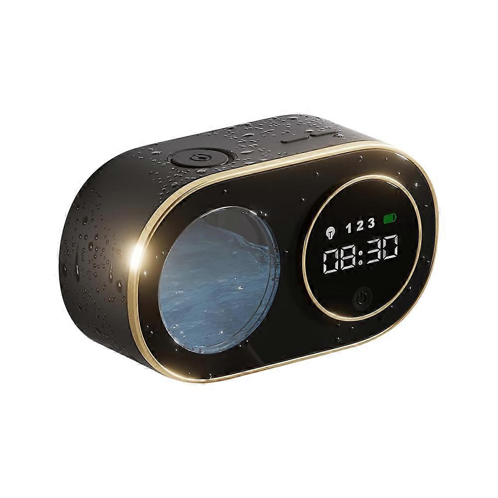 Automatischer Schaumseifenspender Mit Hd-led-digitaluhr, Wandmontage, Nachfüllbar, 355 Ml (schwarz)
