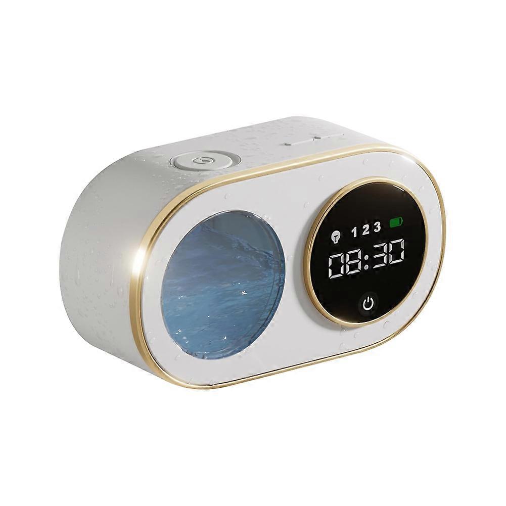 Automatischer Schaumseifenspender Mit Hd-led-digitaluhr, Wandmontage, Nachfüllbar, 355 Ml (weiß)