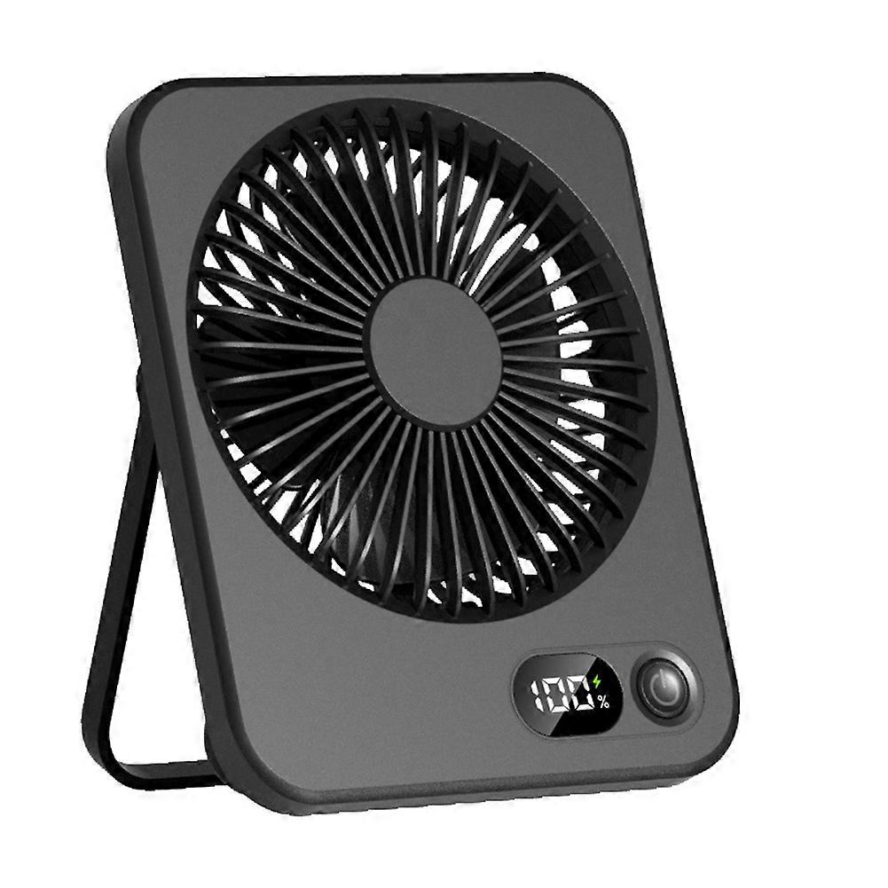 Tragbarer, Per Usb Aufladbarer Tischventilator, 180° Neigbar, Faltbar, Mit Betriebsanzeige, 5 Geschwindigkeitsstufen, Ultraleise.