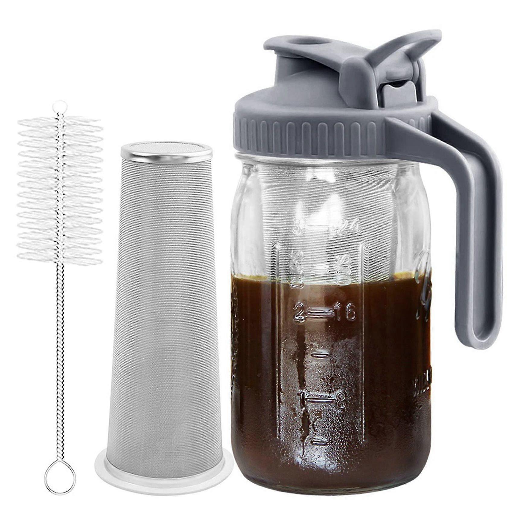 950 Ml (32 Oz) Cold-brew-kaffeemaschine Mit Superdichtem Edelstahlfilter Für Eiskaffee Und Eistee - B
