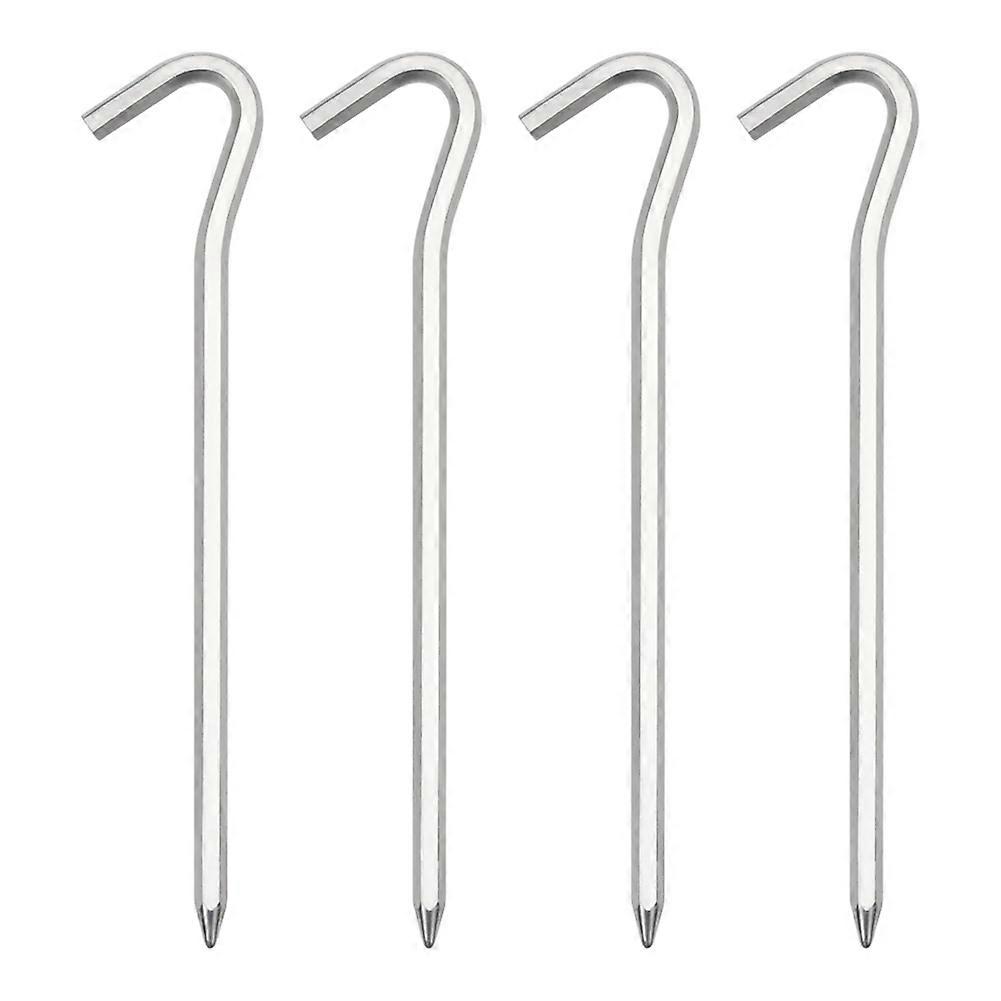 Aluminium-zeltnägel, 4er-set, Sechseckige Heringe Mit Haken, 18 Cm Lang, Für Markisen