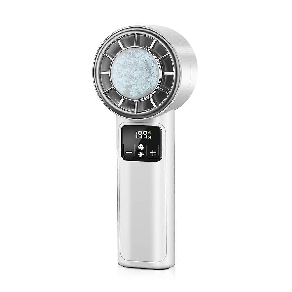 Tragbarer Turboventilator Mit Eiskühler, Wiederaufladbarer Persönlicher Ventilator, 1 Bis 199 Einstellbare Geschwindigkeiten, Ideal Für Reisen, Outdoor-aktivitäten, Büro Und Als Geschenk.