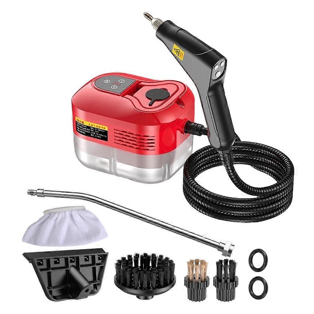 Hocheffizienter, Tragbarer Dampfreiniger Mit Fortschrittlicher Sterilisationsfunktion Für Haushalt, Auto, Küche Und Klimaanlage. Roter Eu-stecker.