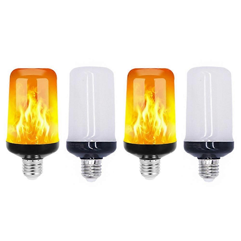 Set Mit 4 Led-glühbirnen Mit Flammeneffekt, 4 Beleuchtungsmodi, E27-sockel, Für Weihnachtsdekoration, Veranda Und Zuhause.