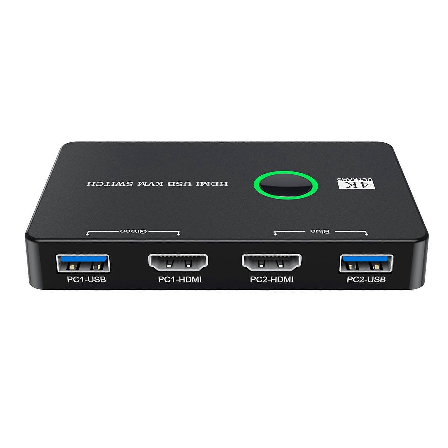 Usb 3.0 Kvm-switch Für Zwei Computer Zur Gemeinsamen Nutzung Von Maus, Tastatur Und Drucker An Einem 4k-60hz-kompatiblen Hd-monitor