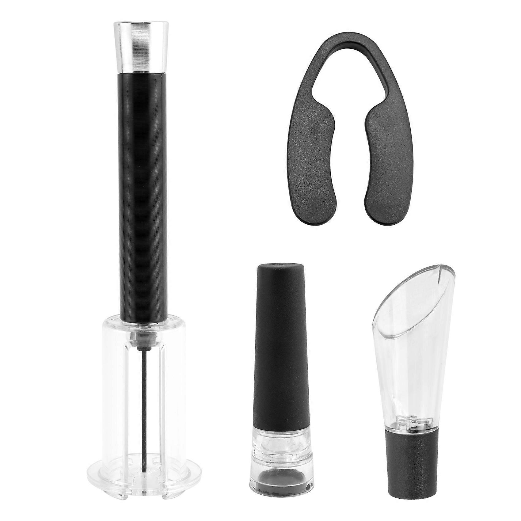 Weinflaschenöffner-set, Flaschenöffner Mit Druckluftpumpe, Leicht Abnehmbarer Korkenzieher, Ideales Geschenk Für Weinliebhaber