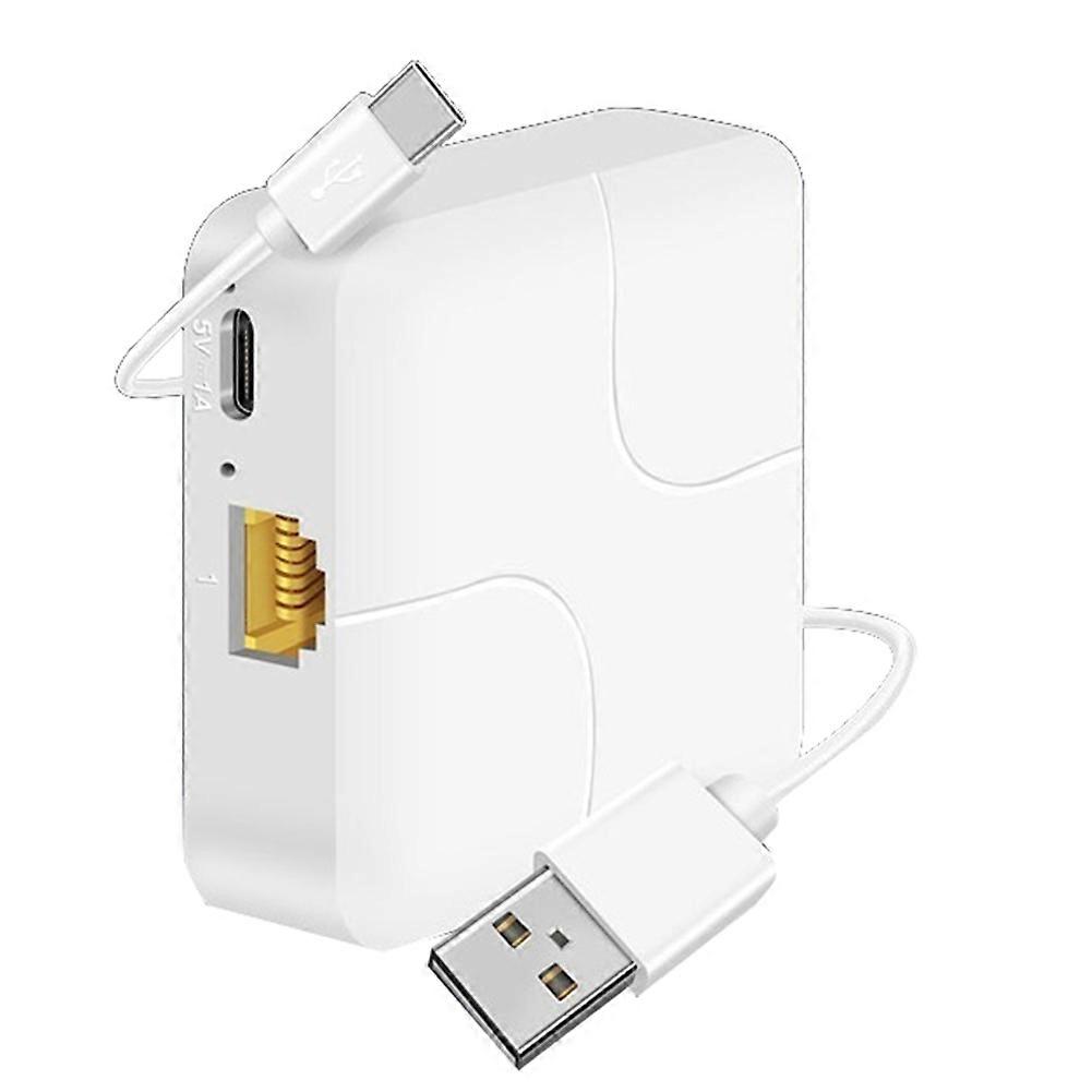 Universeller Ethernet-splitter Mit Usb-c-verlängerungskabel, Gigabit-netzteil Und Rj45-anschluss, 1-zu-2-adapter