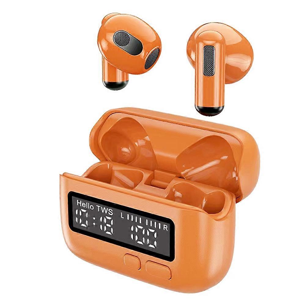Kreative, Tragbare Uhr, Kabelloser Bluetooth-halb-in-ear-touch-kopfhörer Mit Tws-technologie Für Gaming Und E-sport, Große Reichweite – Orange