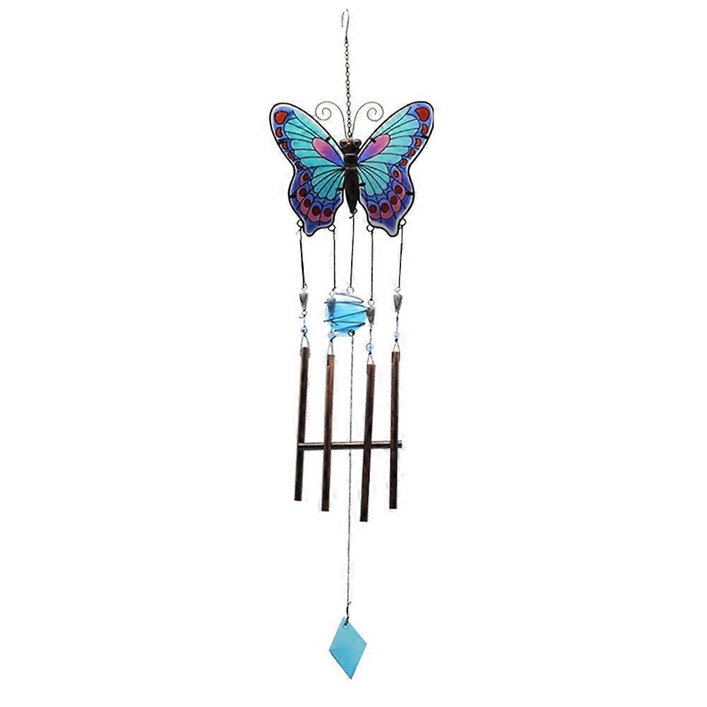 Blaues Metall-windspiel Für Die Dekoration Von Innenräumen, Gärten Und Außenbereichen. Ideales Geschenk.