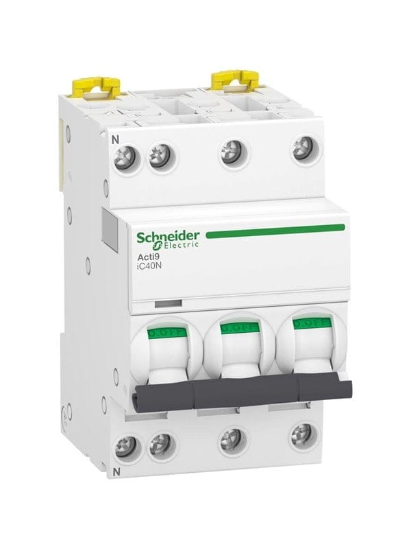 Schneider Electric Acti9 ic40n circiut breaker 3p + n 10a c-characteristic