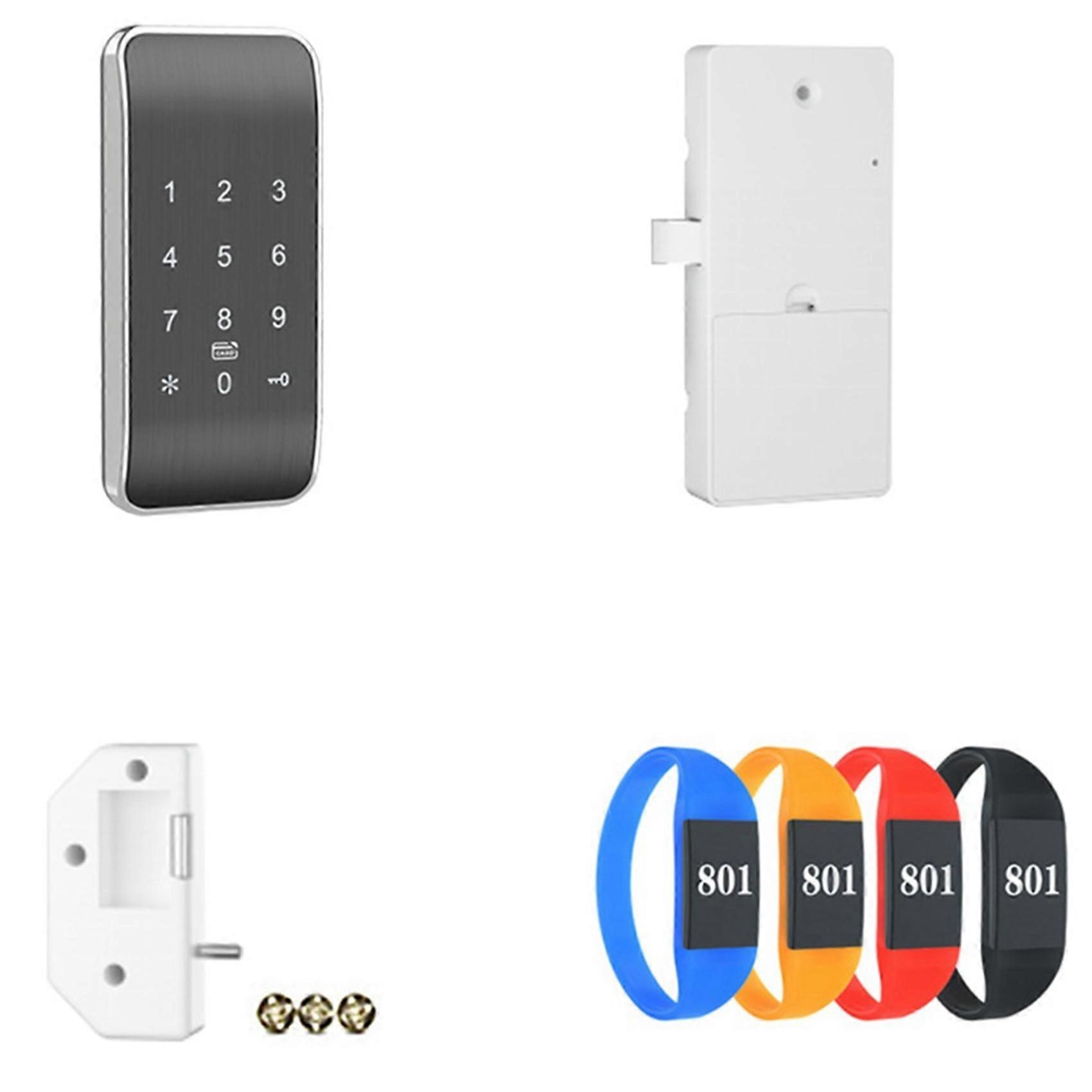 Drahtlose Zugangskontrolle Per Tastatur, Telefon/rfid/karte, Schließfachschloss, Klassisches Silbermodell