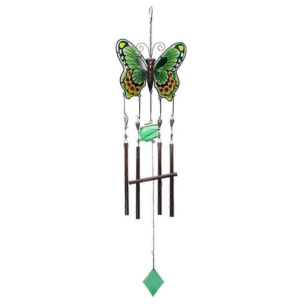 Metallenes Windspiel Zur Dekoration Von Innenräumen, Gärten Und Außenbereichen, Zum Aufhängen, Grün. Ideales Geschenk.