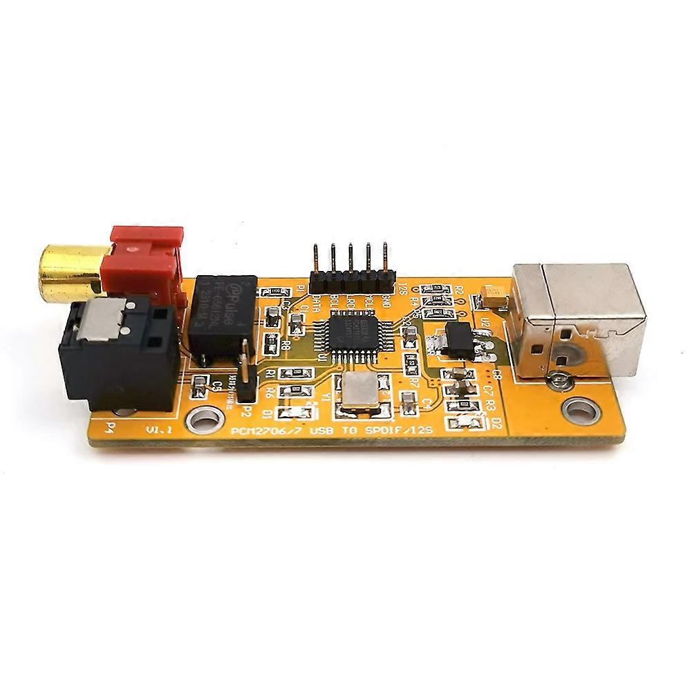 Usb-zu-koaxial-i2s/usb-soundkarte Mit Pcm2706-decoderchip Für Audioverstärker, Computer Und Telefon.