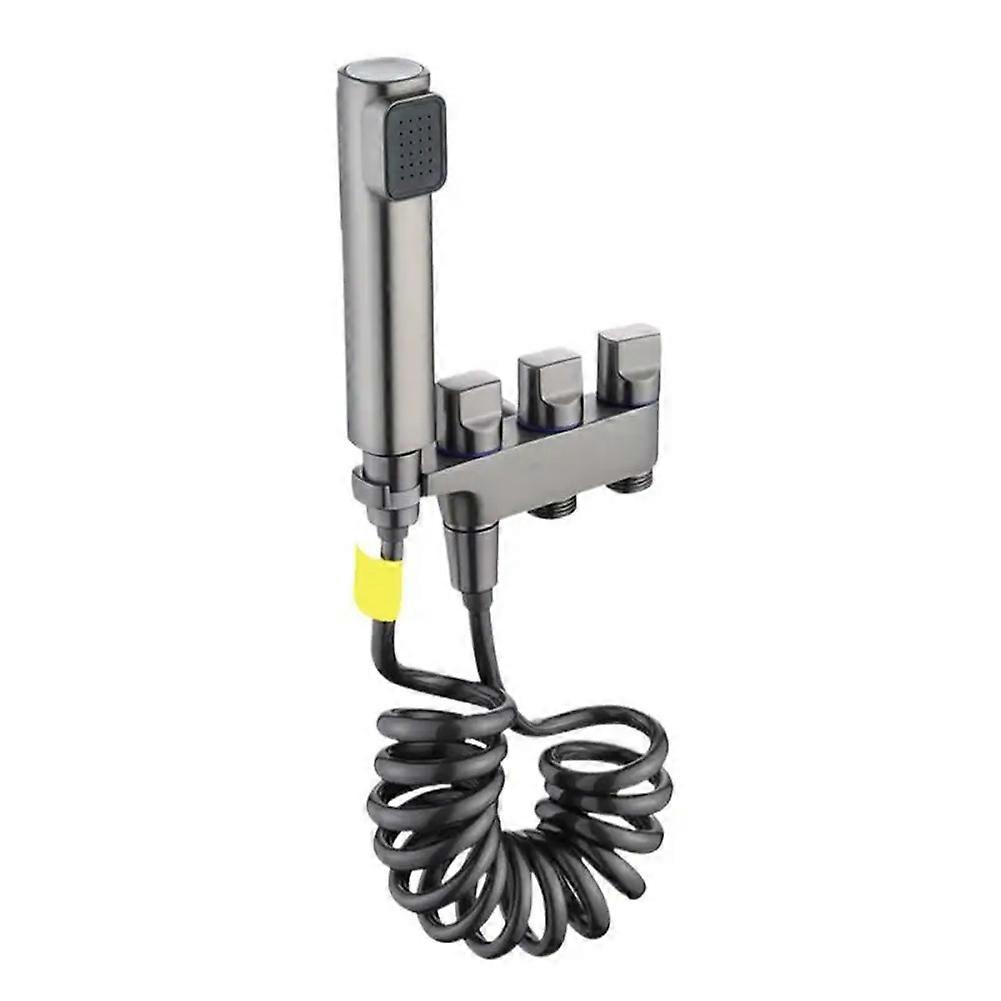 Bidet-duschkopf Für Toilette, Multifunktionales Schlauch- Und Duschkopf-set, Einfach Zu Installieren, Einstellbarer Wasserdurchfluss.