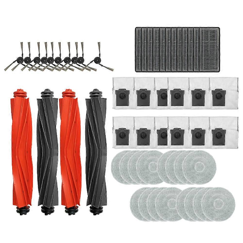 Ersatzteile Für Den Dreame X40 Pro Ultra Saugroboter: Staubbeutel, Reinigungstuch, Filter, Bürste Und Zubehör.