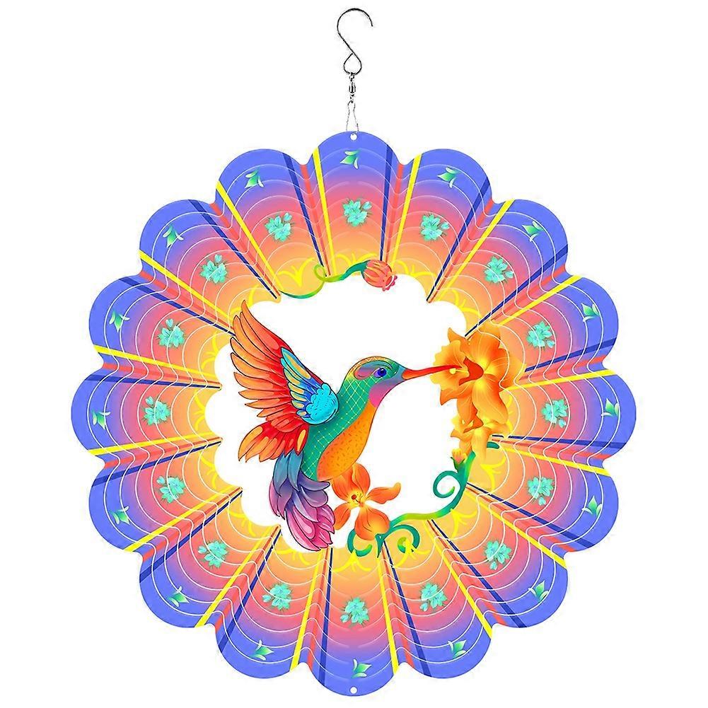 30 Cm (12 Zoll) Drehbares Vogel-windspiel Aus Metall – Luxuriöse Hängende Gartendekoration