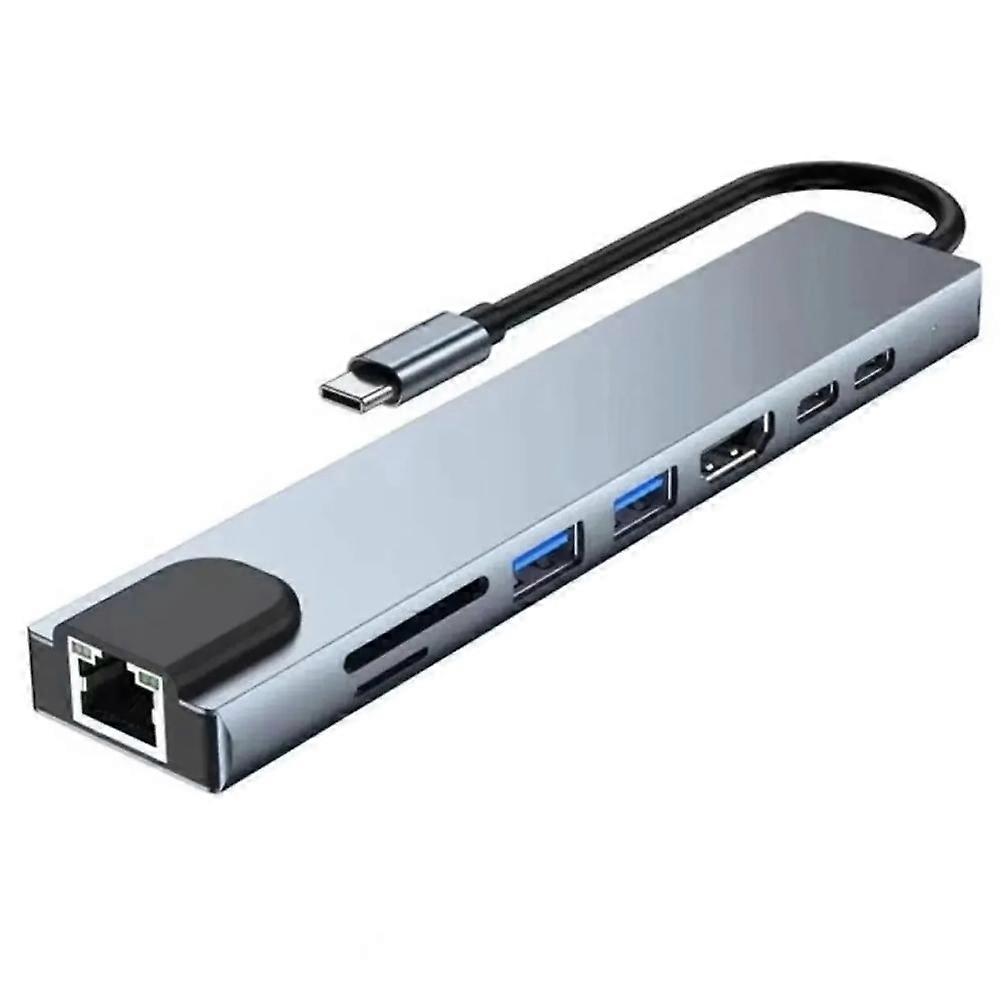 8-in-1 Usb-c-hub Mit Typ-c-adapter, 4k-hdmi-kompatibel, 8-port-pd-c-dockingstation, 87 W Für Macbook Pro Und Air, Usb-c-laptop