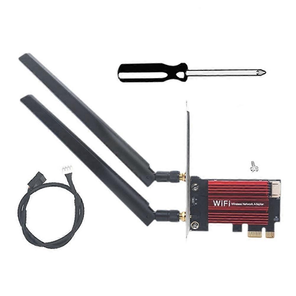 Mt7927 Wlan-karte + 10-db-antenne, Triband 2,4 Ghz/5 Ghz/6 Ghz, 8774m, Wireless Pci-e-adapter, Bluetooth 5.4, Desktop-wlan-netzwerkkarte