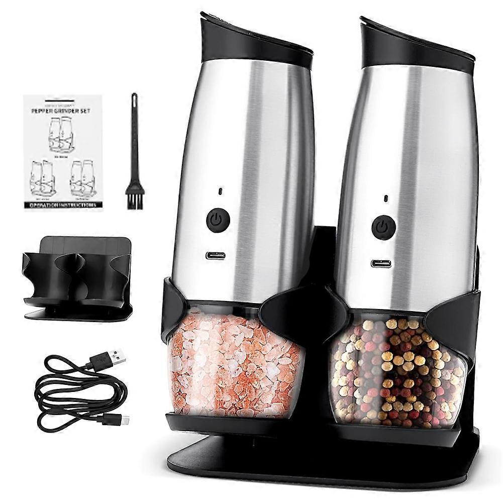 Set Aus Elektrischen Salz- Und Pfeffermühlen, Automatische Mühlen Zum Kochen, Grillen Und Für Partys.