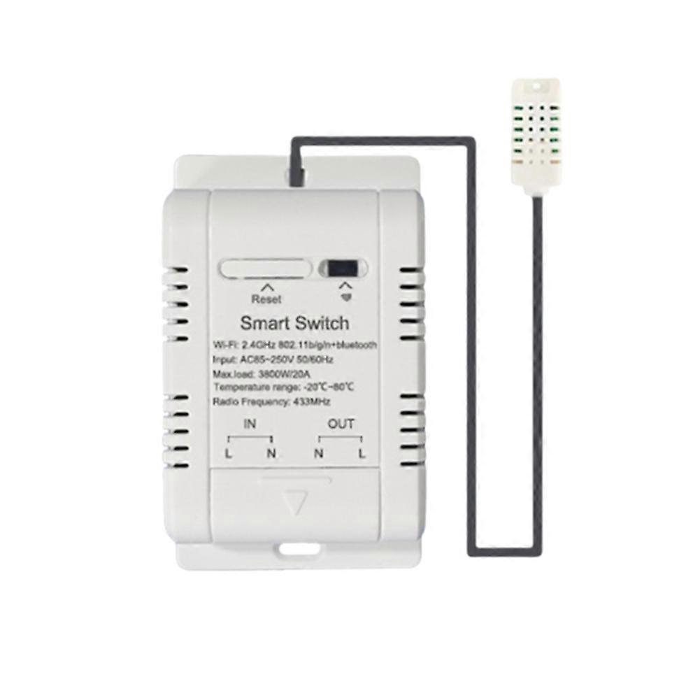 Tuya Wifi 20a Smart-thermostat Mit Integriertem Temperatur- Und Feuchtigkeitsschalter, Kompatibel Mit Alexa-sprachsteuerung.