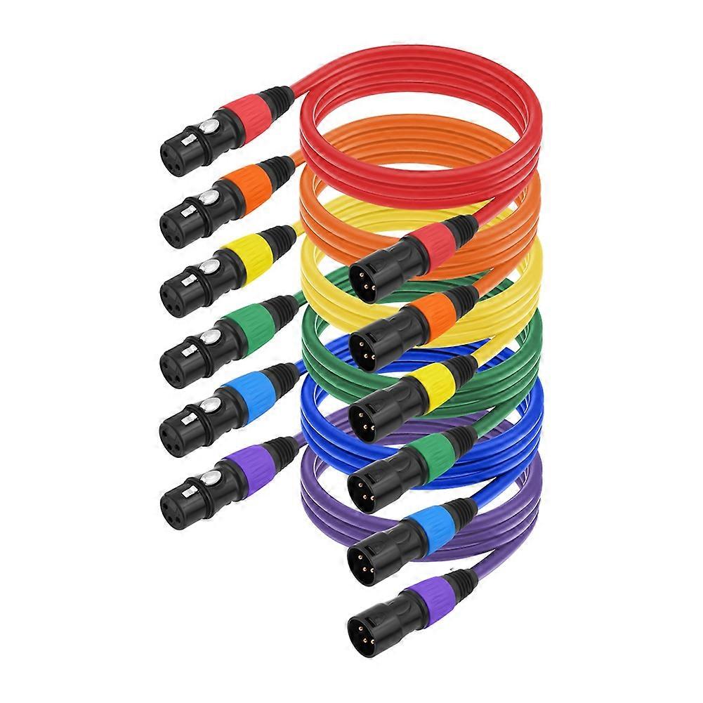 Packung Mit 6 Symmetrischen 97,5 Cm (3,2 Ft) Xlr-kabeln, Xlr-stecker/xlr-buchse, Für Mikrofone.