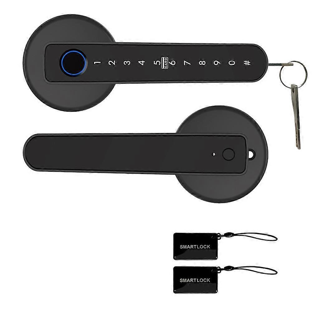 Fingerabdruck-türschloss, Biometrischer Smart-türgriff Mit Tastatur, App-gesteuerter Türgriff Für Schlafzimmer, Büro Oder Wohnung