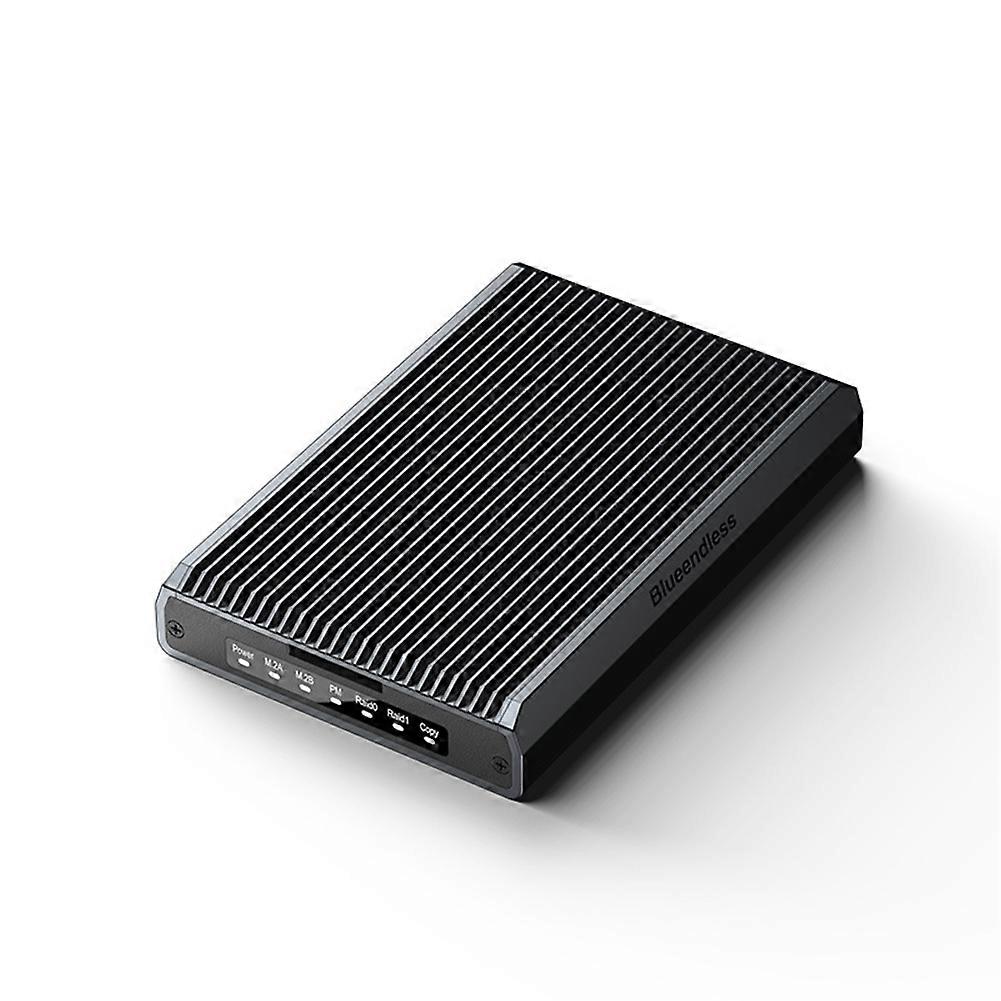 Blueendless Externes 2-bay-raid-gehäuse Für M.2 Sata Nvme- Und Sata-ssds Bis Zu 16 Tb