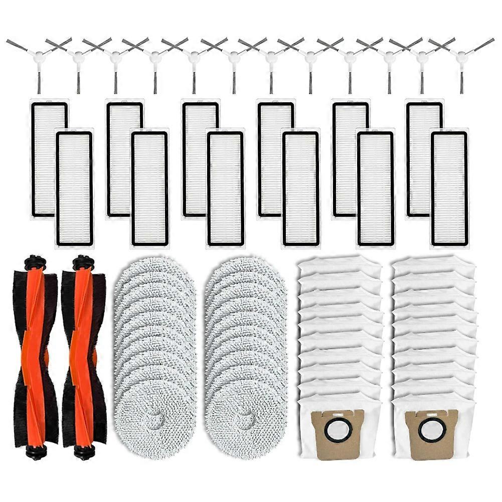 Ersatzteile Für Xiaomi X20+, X10+ / X20 Plus, X10 Plus Saugroboter: Hauptseitenbürste, Hepa-filter, Reinigungstuch Und Staubbeutel.