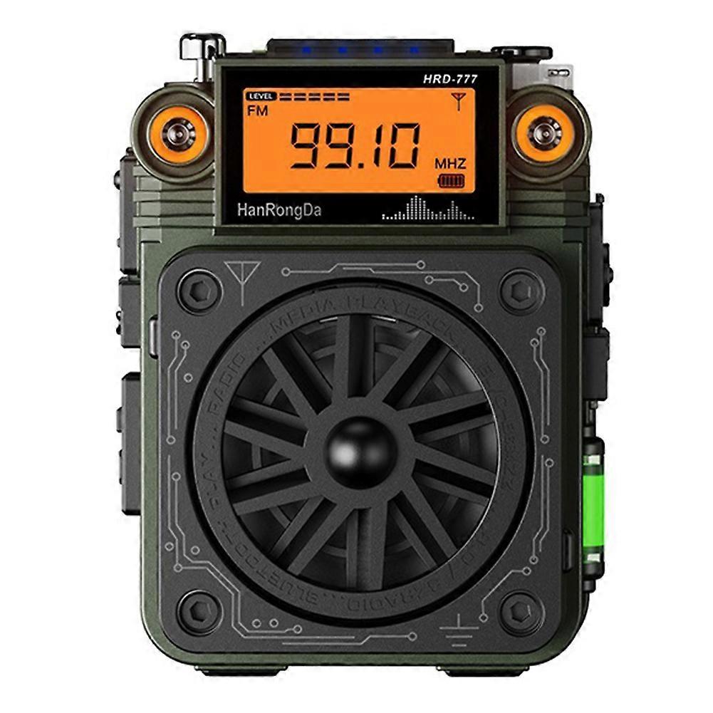 Hanrongda Hrd-777 Multi-band Bluetooth-radio (fm, Mw, Sw, Vhf, Wb) Mit Integriertem Gyroskop Und Multifunktionalem Mini-lautsprecher