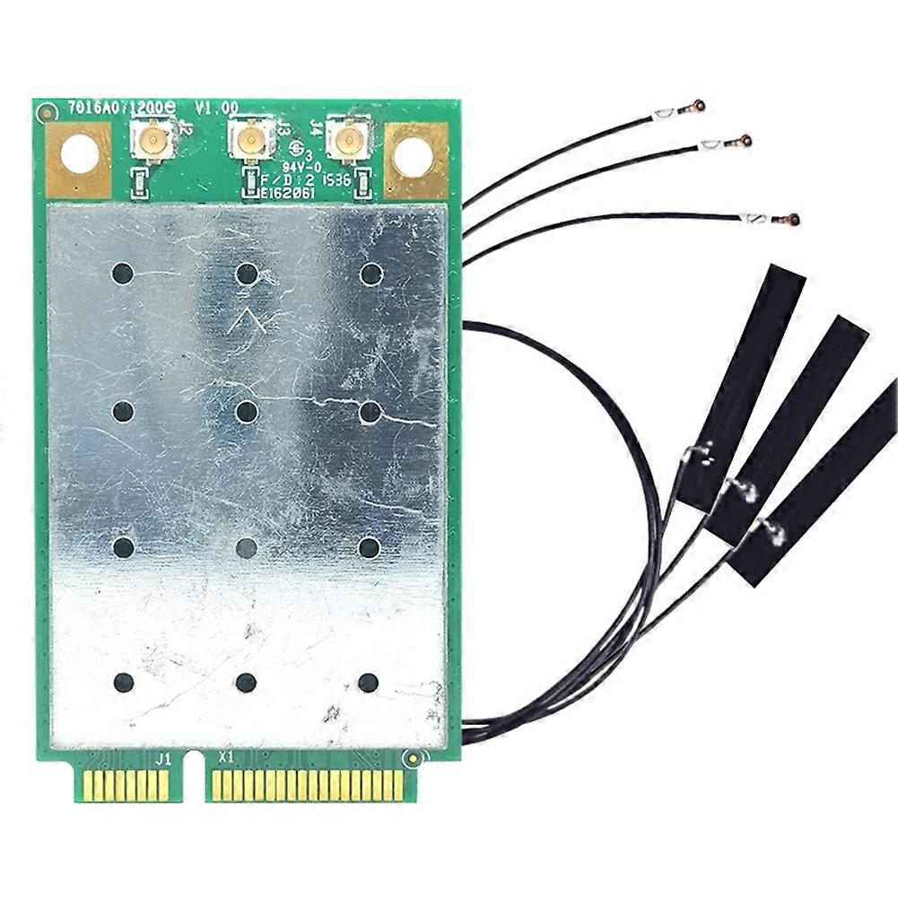 Qca9880 Wle900vx Wi-fi-karte + 3 Antennen, 5 Ghz Mini-pcie 1300 Mbit/s Wlan-adaptermodul Für Windows 7, 8, 10 Und 11, Linux Und Openwrt