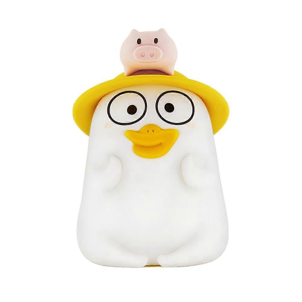 Paw Pat Enten-usb-lampe, Bezaubernde Silikon-schreibtischdekoration, Nachttischlampe Mit Timer Fürs Schlafzimmer