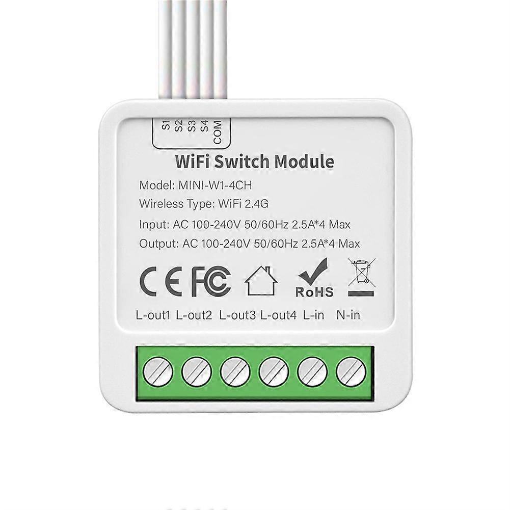 Graffiti Smart Wifi Smart Mini 4-wege-ein/aus-schalter Einbaudose
